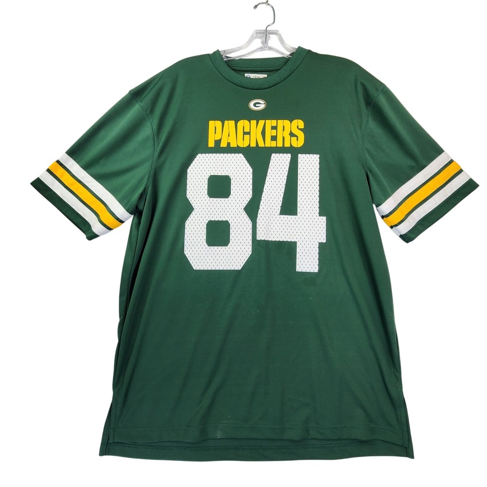 NFL Team Apparel Large Green Packers Jared Abbrederis 84 Jersey Shirt Football